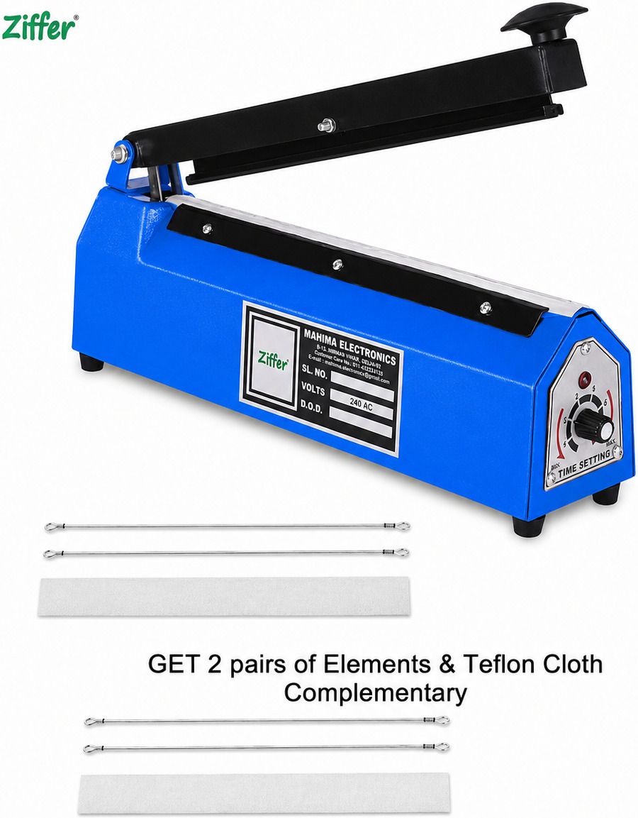 blue colour 8 inch sealing maching with 2 elements Hand Held Heat Sealer-image-49