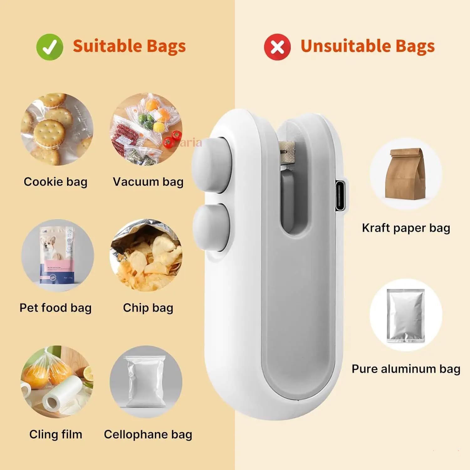 viraan Portable Mini Sealing Machine for Plastic Bags and Household Use Hand Held Heat Sealer-picture-11