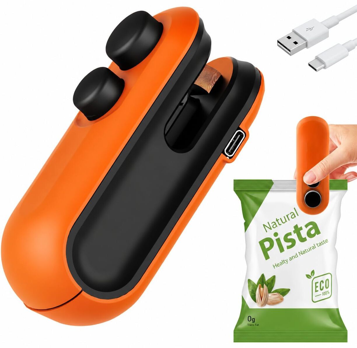 Mini Bag Sealer Machine, USB Rechargeable Heat Sealer for Food Packets Hand Held Heat Sealer-image-18
