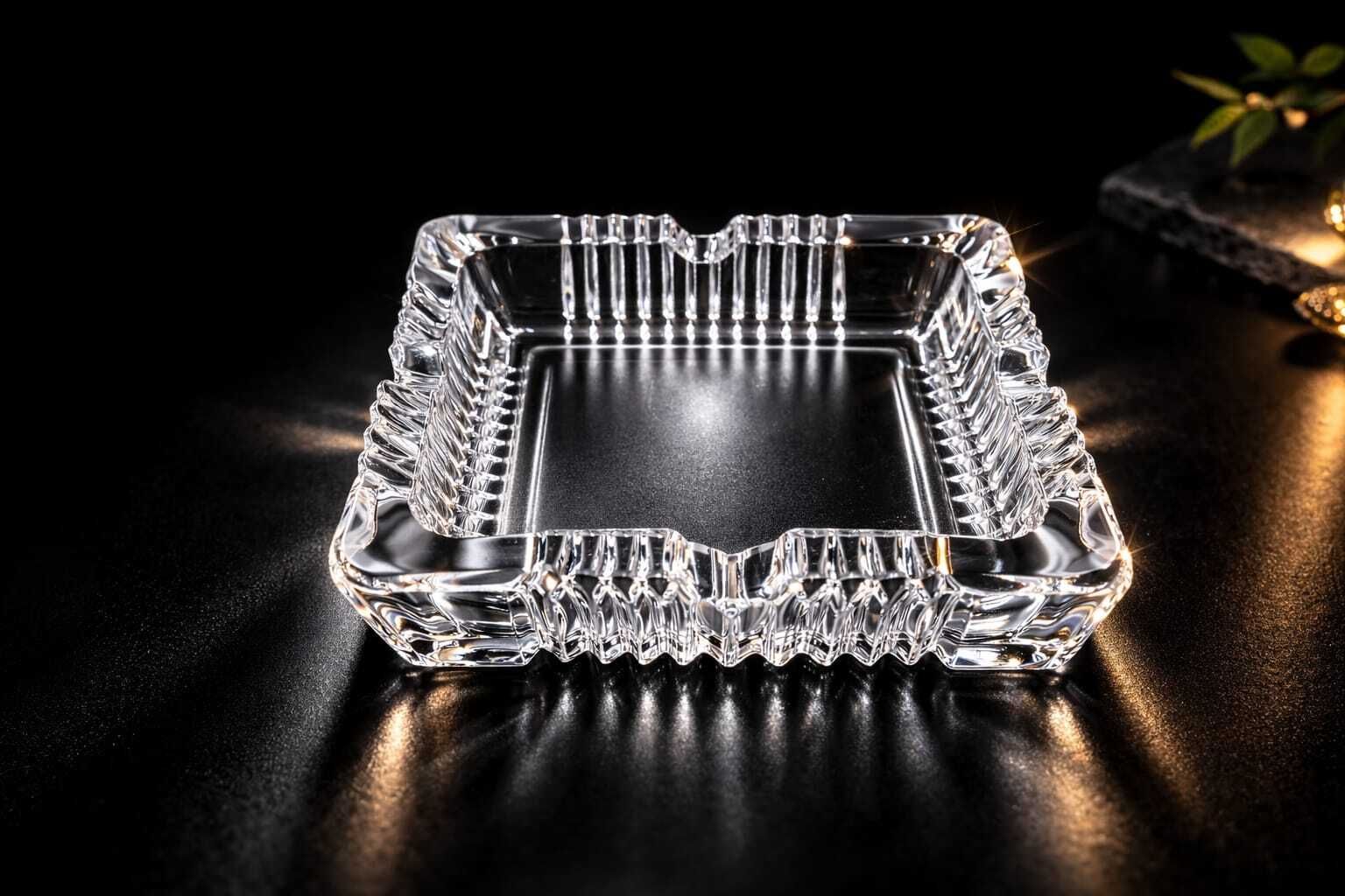 devine CRYSQ01 Premium Square Crystal Ashtray Hedge Shear-picture-13