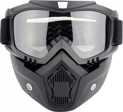 Motocross Bike Riding Goggles Glasses Face Dust Mask With Detachable Blowtorch33 Helmet Breath Guard