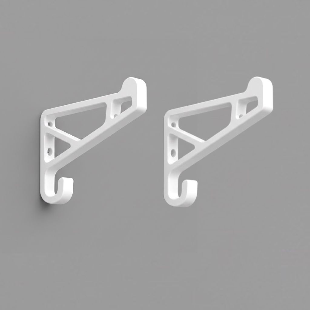 Plastic (PETG) Helmet Wall Holder | Compact Mount Rack – White Pack of 1 Helmet Mount