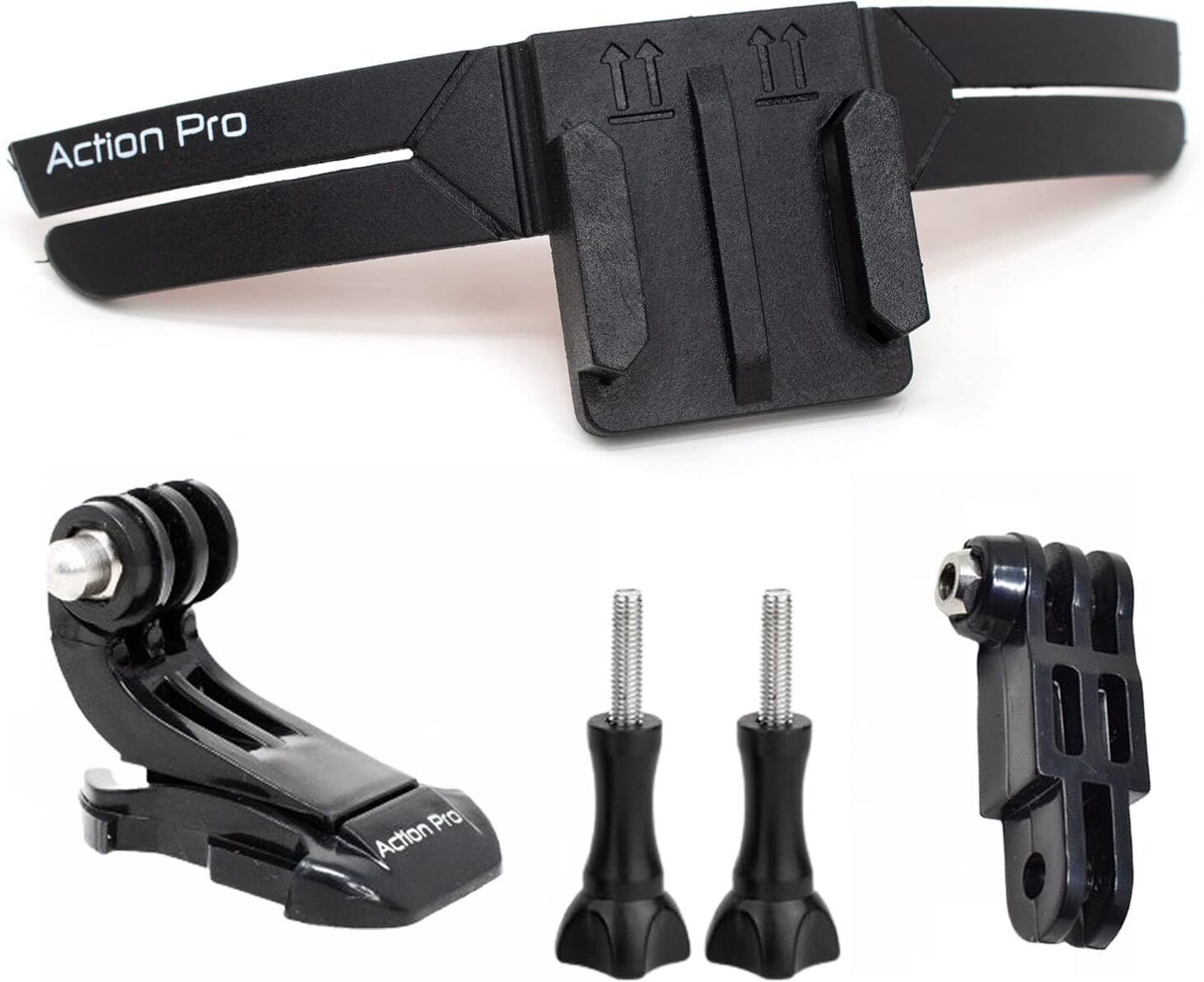 Helmet Chin Mount Strap Kit for Action Cameras with J Hook & Thumb Screws Helmet Mount-image-6