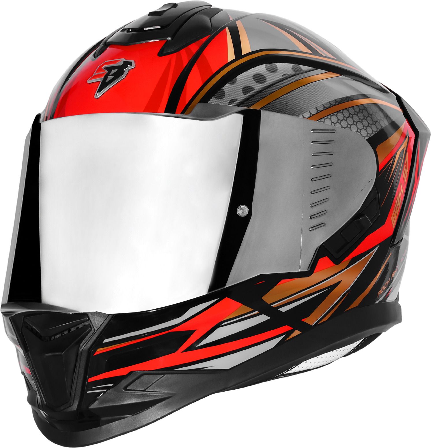 steelbird SBH-57 Fighter F12 Helmet ISI and DOT Certified Full Face Graphic Helmet for Men Motorbike Helmet-picture-11