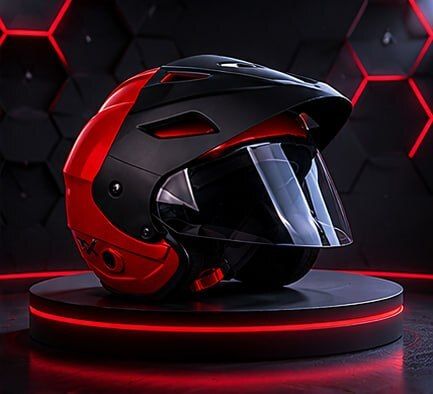 Half Face Helmet | Safety & Comfort Combined Motorbike Helmet-image-32