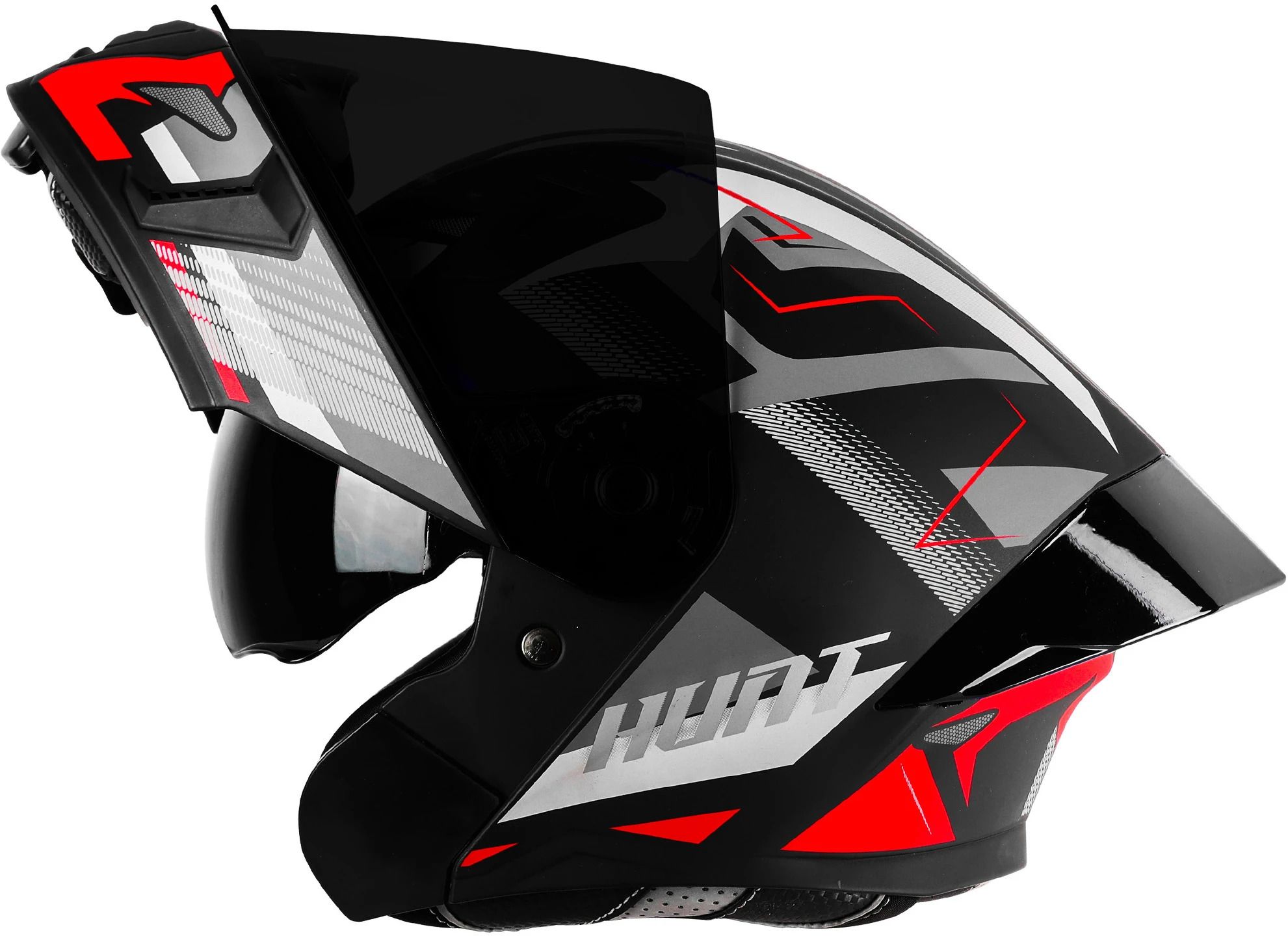 SBA-20 Hunt ISI Certified Flip-Up Graphic Helmet for Men with Inner Sun Shield Motorbike Helmet-image-23