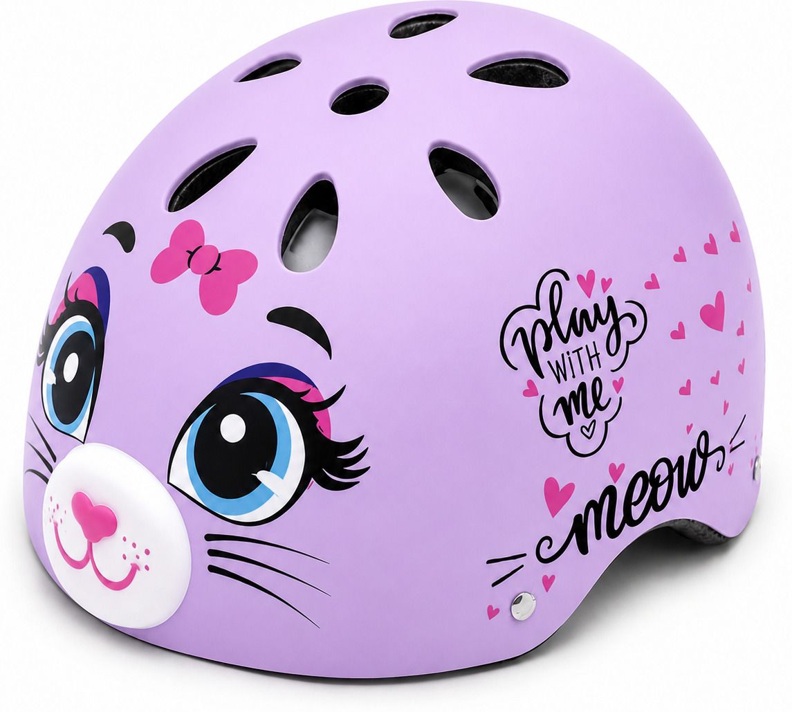 Purple Kitty Kids Helmet for Boys & Girls 4–10 Years Cycling/Skating/Scooter Cycling Helmet-image-44
