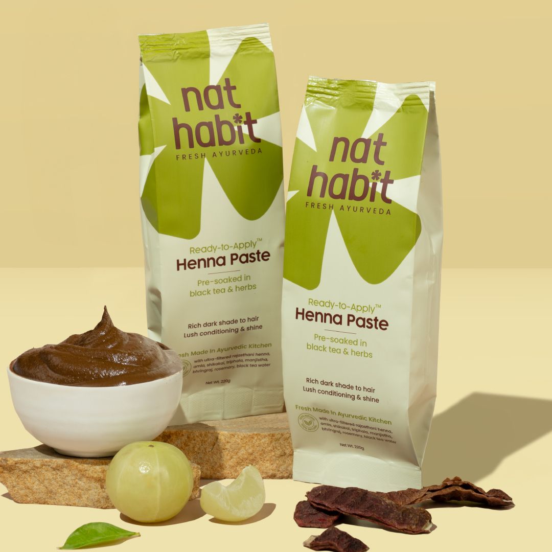 Ready-to-Apply Henna Paste Rich Brown Hair Colour with Amla & Black Tea-image-35