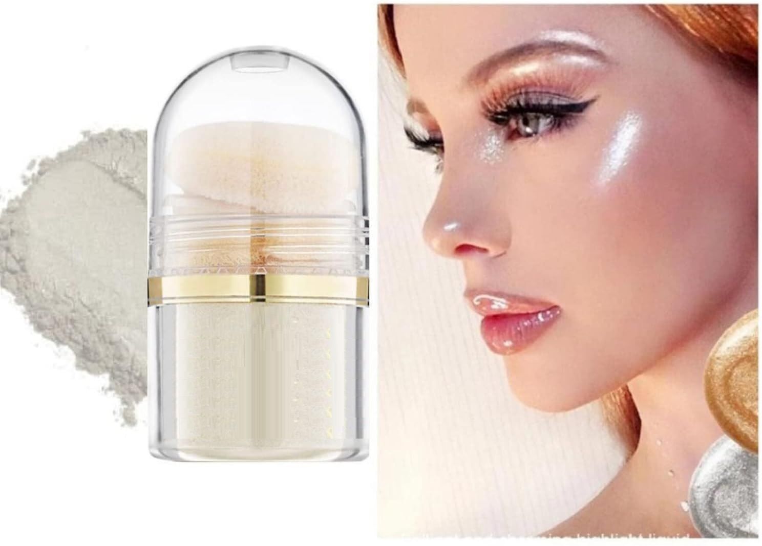 Best Crystal Silver Shimmer Highlighter, Waterproof & Long Lasting Highlighter-image-3