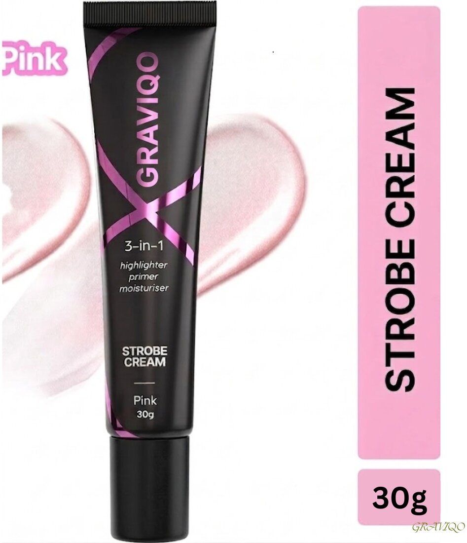graviqo Strobe Cream Pink | Strobe Cream | Giving Bright Activated Skin Base Highlighter-picture-13