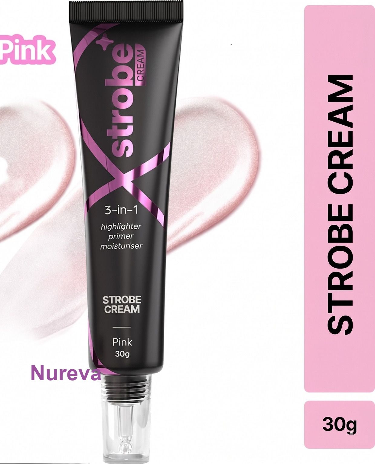 Strobe Cream Pink 30g Face Primer Moisturizer Glow Highlighter-image-38
