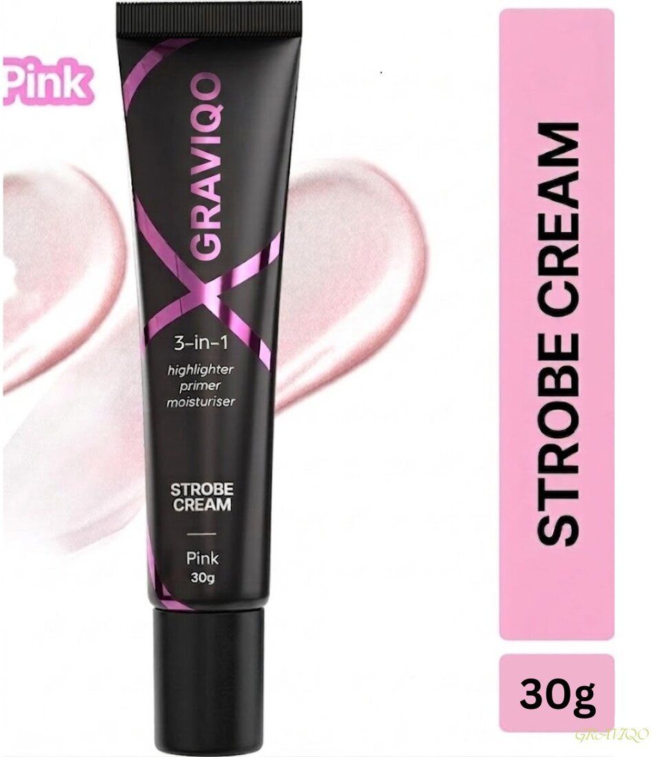 graviqo Strobe Cream Pink | Strobe Cream | Giving Glossy Skin Glow Touch Highlighter-picture-38