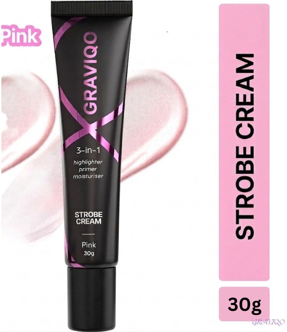 graviqo Strobe Cream Pink | Strobe Cream | Giving Fresh Skin Glow Look Highlighter-picture-22