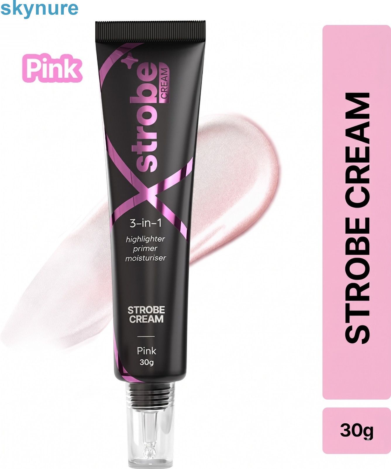 Pink Illuminating Primer Cream Moisturizer 30g Glow Highlighter-image-15