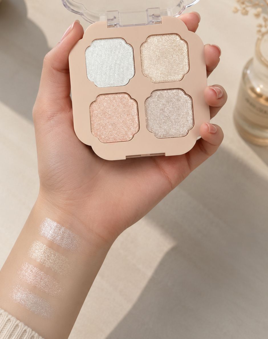 gfsu - go for something unique 4 Pigmented Shade illuminating and Blusher Palette Highlighter-picture-39