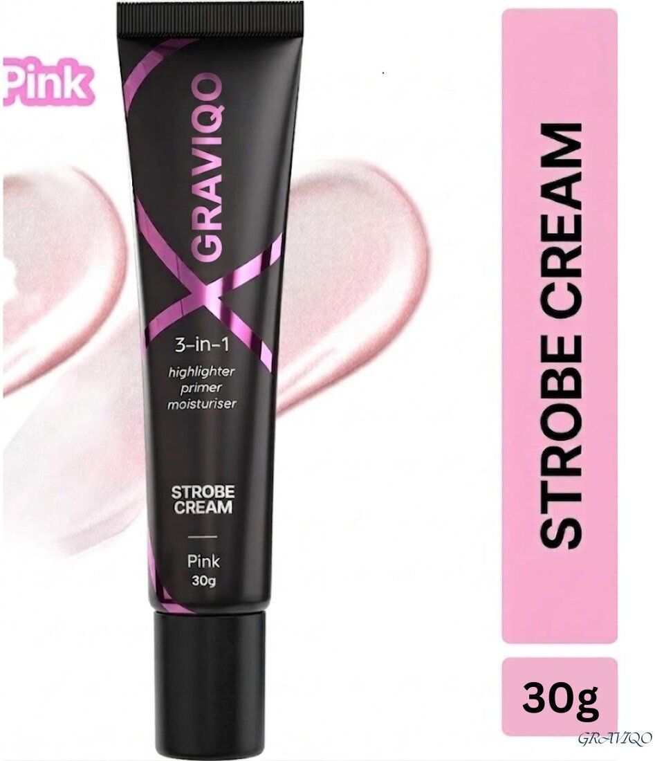 graviqo Strobe Cream Pink | Strobe Cream | Giving Smooth Finish Skin Glow Layer Highlighter-picture-16