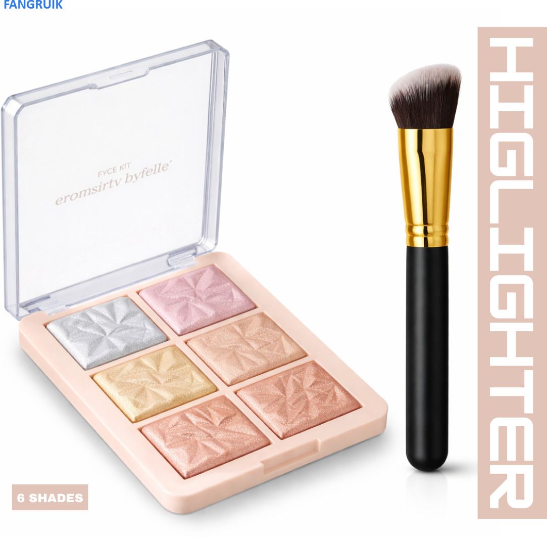 fangruik Face Highlighter For Women And Girls Glow Highlighter Palette Highlighter Powder Highlighter-picture-26