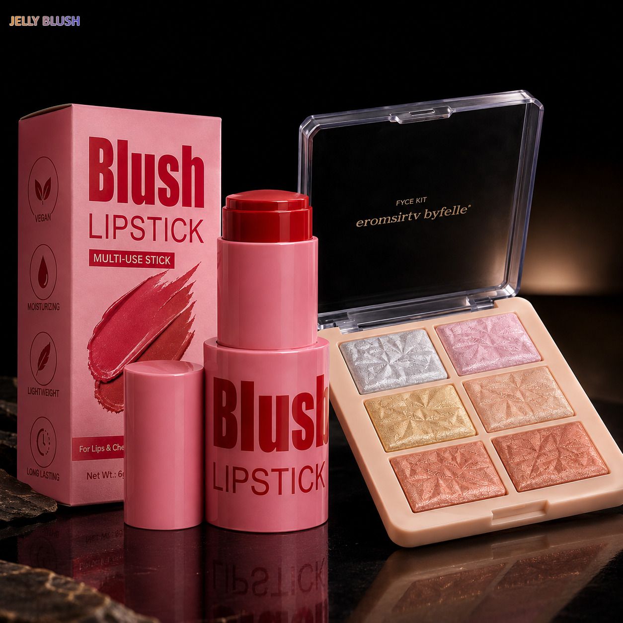 fangruik Face Highlight Kit with Cheek Blush for Complete Makeup Collection Highlighter-picture-21
