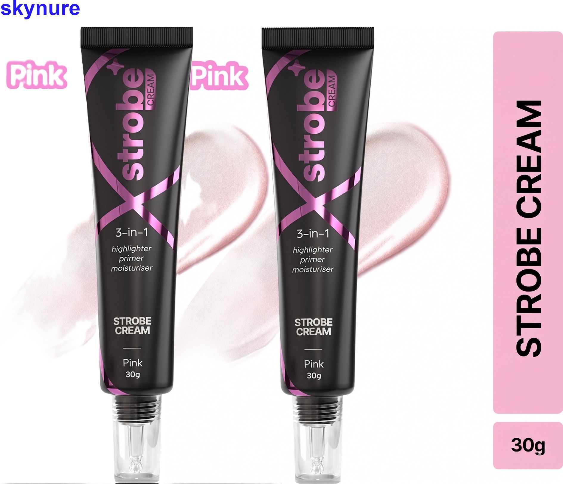 Strobe Cream Pink 30g Pack of 2 Natural Moisturizer Highlighter-image-35