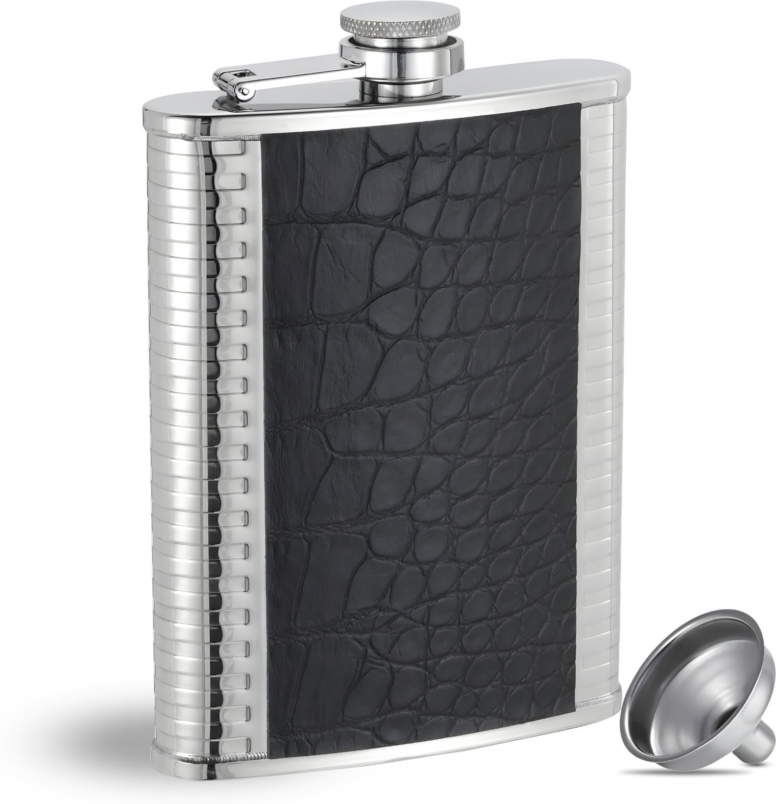shopeum Hip Flask with Funnel Pocket Liquor Bottle Alcohol Drinks Holder 8 Oz Stainless Steel Hip Flask-picture-41