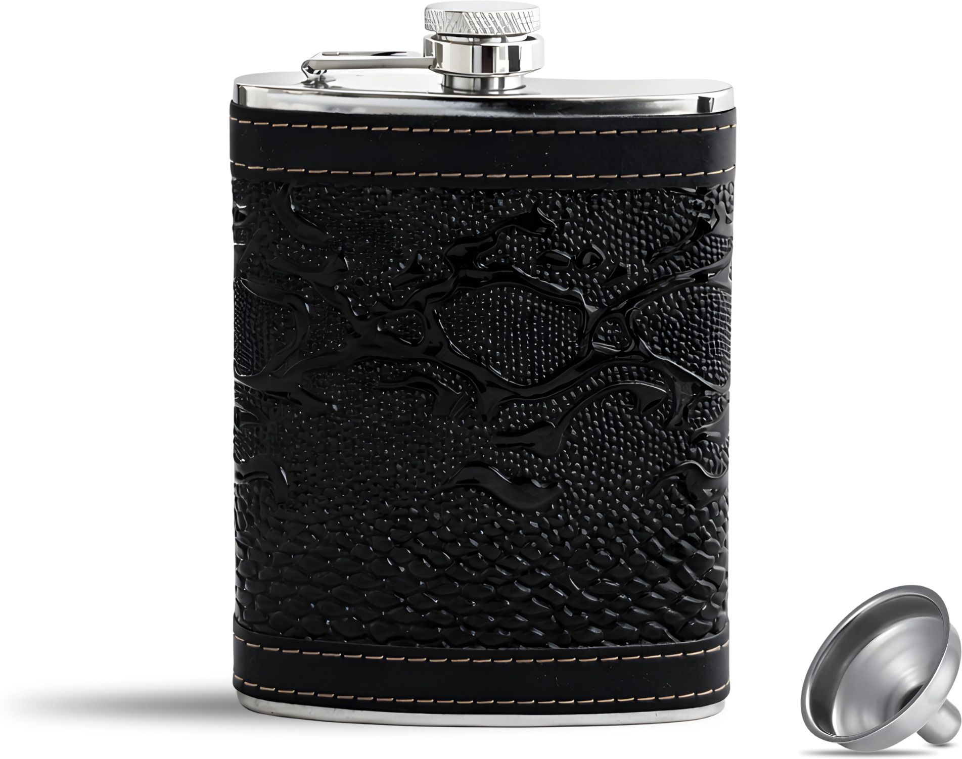 Alcohol Holder Bottle with Funnel Pocket Drink for Men Whisky Wine 8 Oz Stainless Steel Hip Flask-image-15