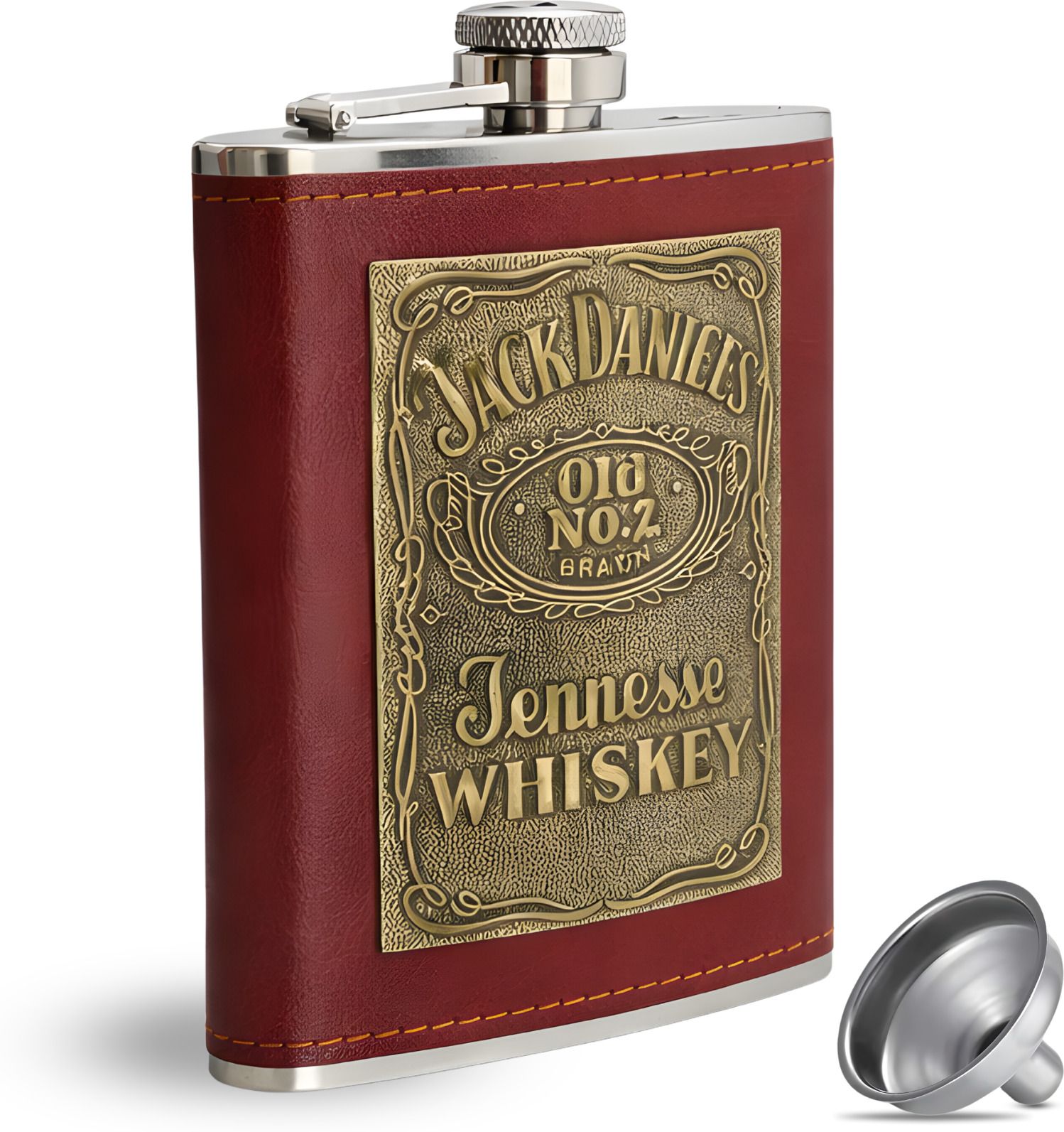 Pocket Alcohol Drink Holder Bottle with Funnel for Men Whisky Wine 8 Oz Stainless Steel Hip Flask-image-30