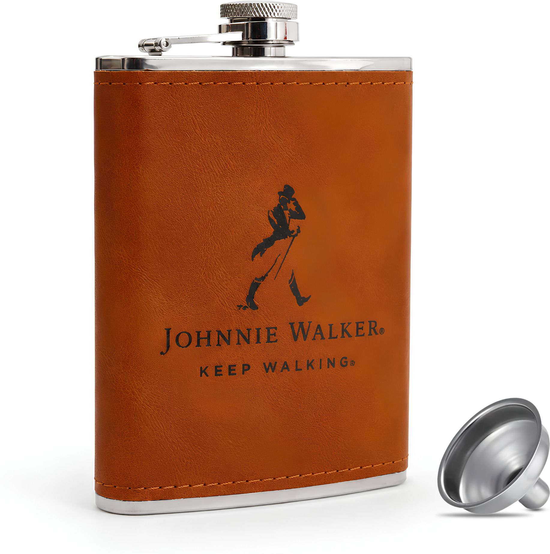 Pocket Drink Holder Bottle with Funnel for Men Alcohol Whisky Wine 8 Oz Stainless Steel Hip Flask-image-28