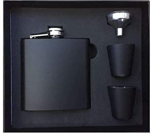 msnb Premium Whiskey Flask 8 Oz | Stainless Steel | 2 Shot Set Stainless Steel Hip Flask-picture-4
