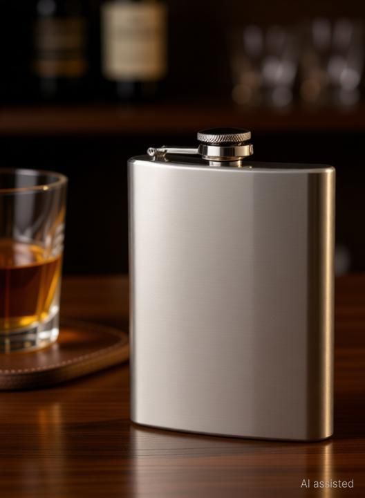 anadi Hip Flask 10 Oz Design Engraved Alcoholic Beverage Holder Wine Whiskey Drinks Bottle (295 ml) Stainless Steel Hip Flask-picture-13