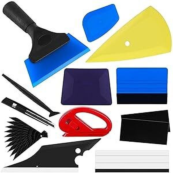 12 Pcs Premium Window Film Tint Tool Kit High Quality Use Stainless Steel Scrub-image-36