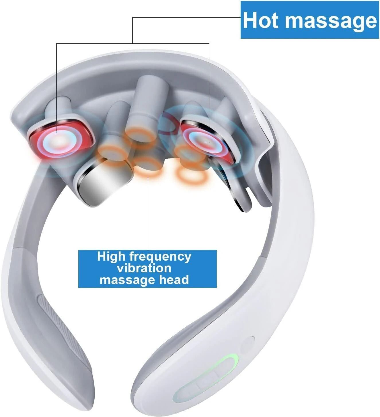 Electric Neck Massager with Heat|for Neck Relaxation,Pain Relief Deep Tissue, Home Gym Combo-image-22