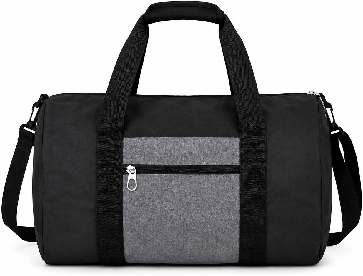 15 kg Gym Travel Bag with Front Zip Pocket for Men & Women Black Grey Home Gym Combo-image-35