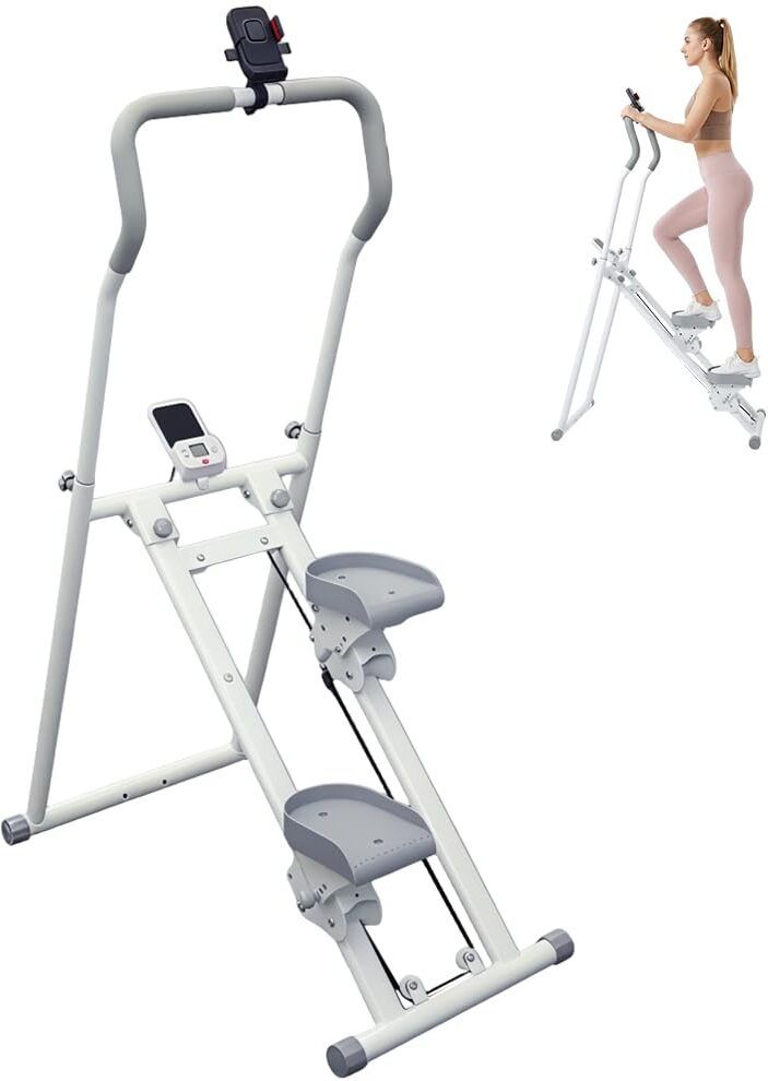 qpets Vertical Step Climber Home Exercise Machine with Digital Display Monitor Home Gym Combo-picture-12