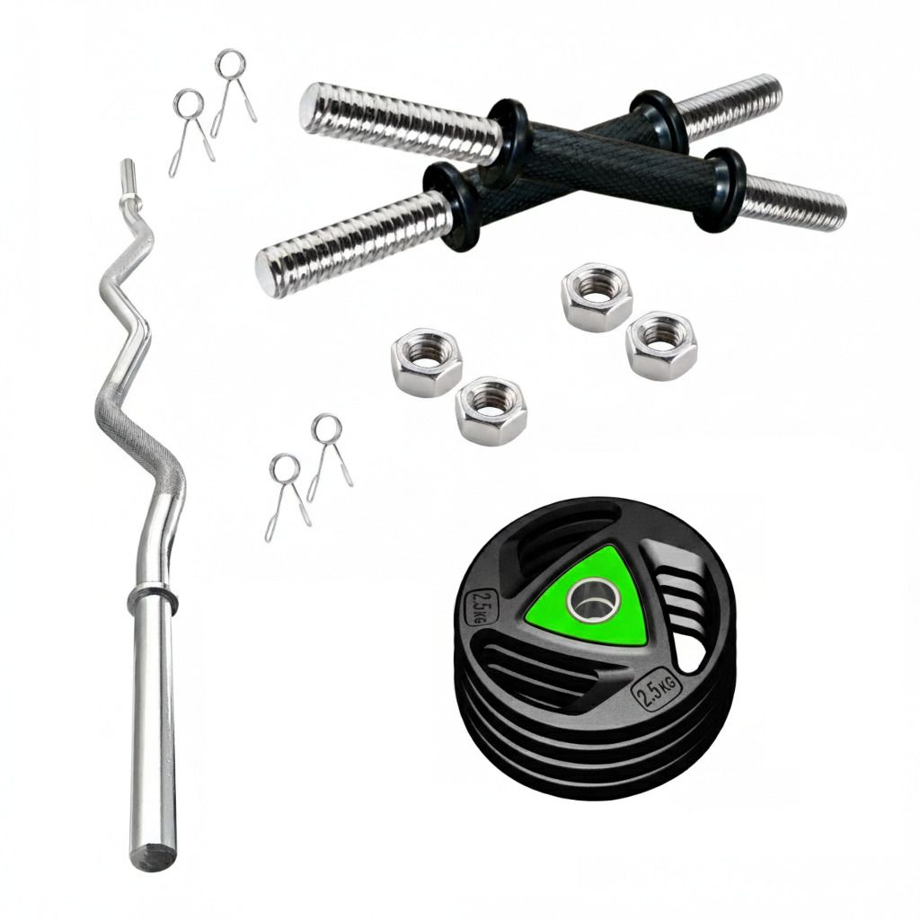 adrenex 10 kg 10 KG PROFESSIONAL 3 FT Home Gym Combo-picture-43
