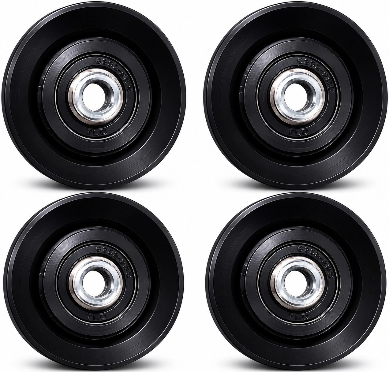 243 kg Gym Pulley Wheel ,4 inch . Bush & Bearing . color (black ) Pack of 4 Home Gym Combo-image-5
