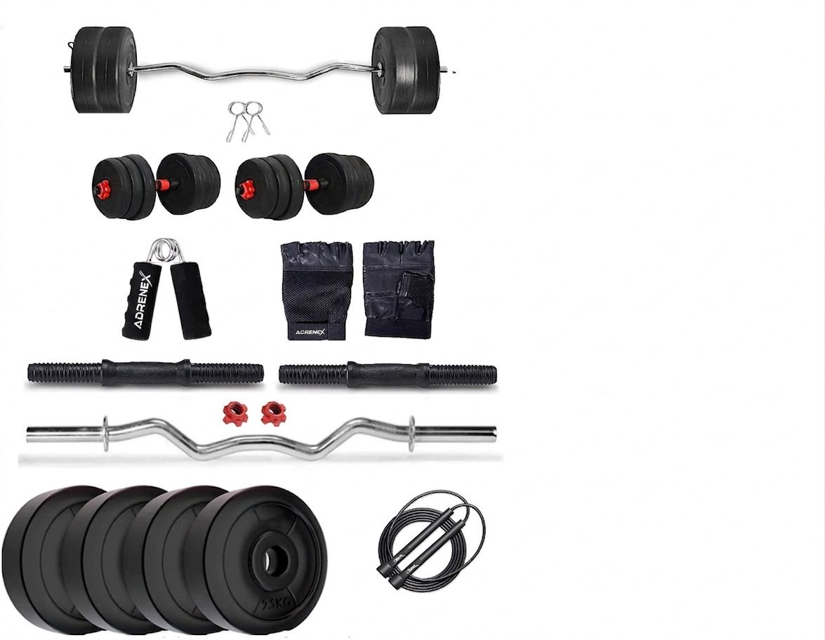 adrenex 10 kg PVC 3ftSX1 Home Gym Combo-picture-42