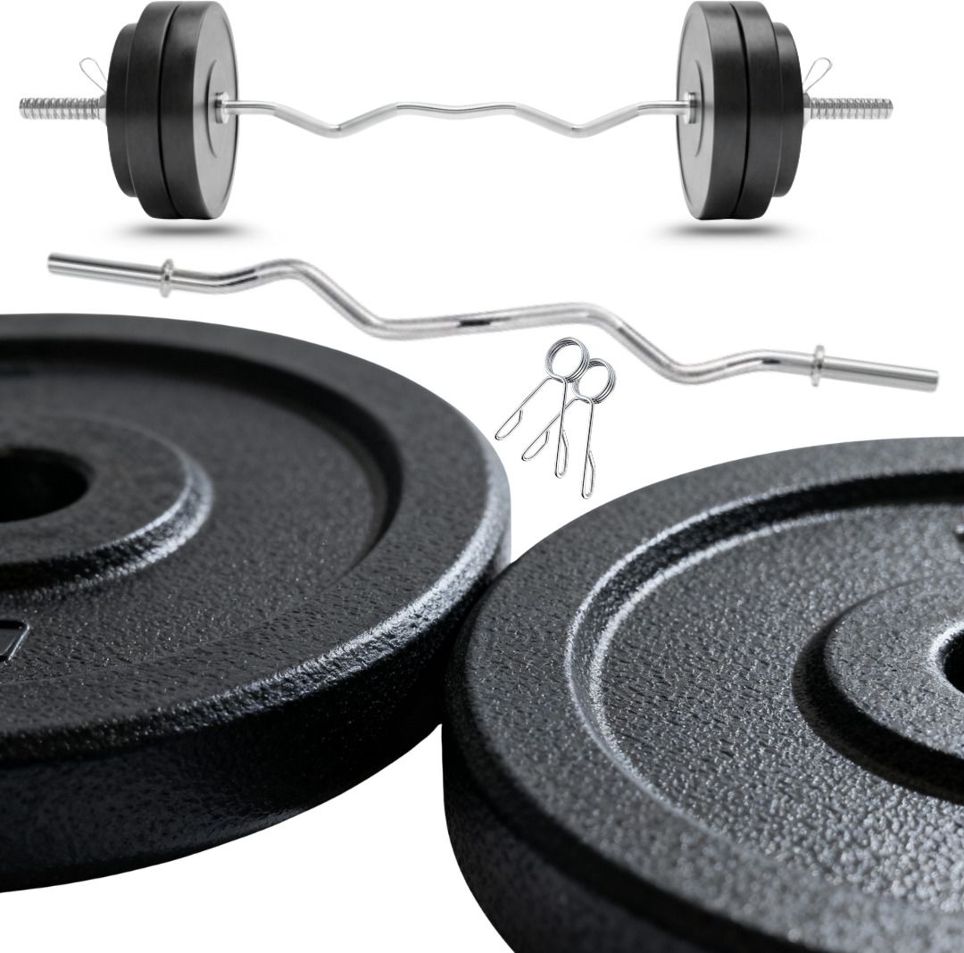 10 kg gym set for home | Rubber weight plates 10kg combo Home Gym Combo-image-25