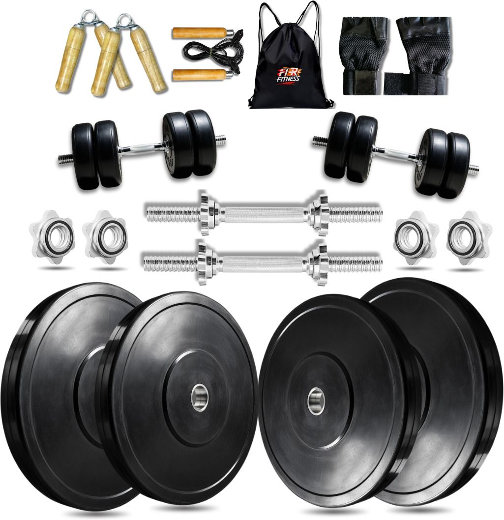 fire fitness 20 kg Home Gym Set with Dumbbells, Barbell Rod & Weight Plates Home Gym Combo-picture-11