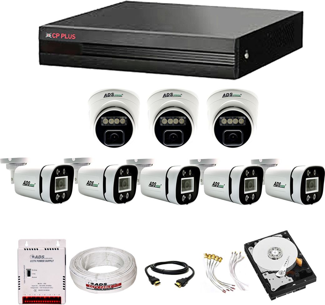 CP PLUS 8CH. Hybrid DVR, 3D/5B CAMERA COLOUR VU NIGHT VISION, AUDIO With 1TB HDD Security Camera-picture-16