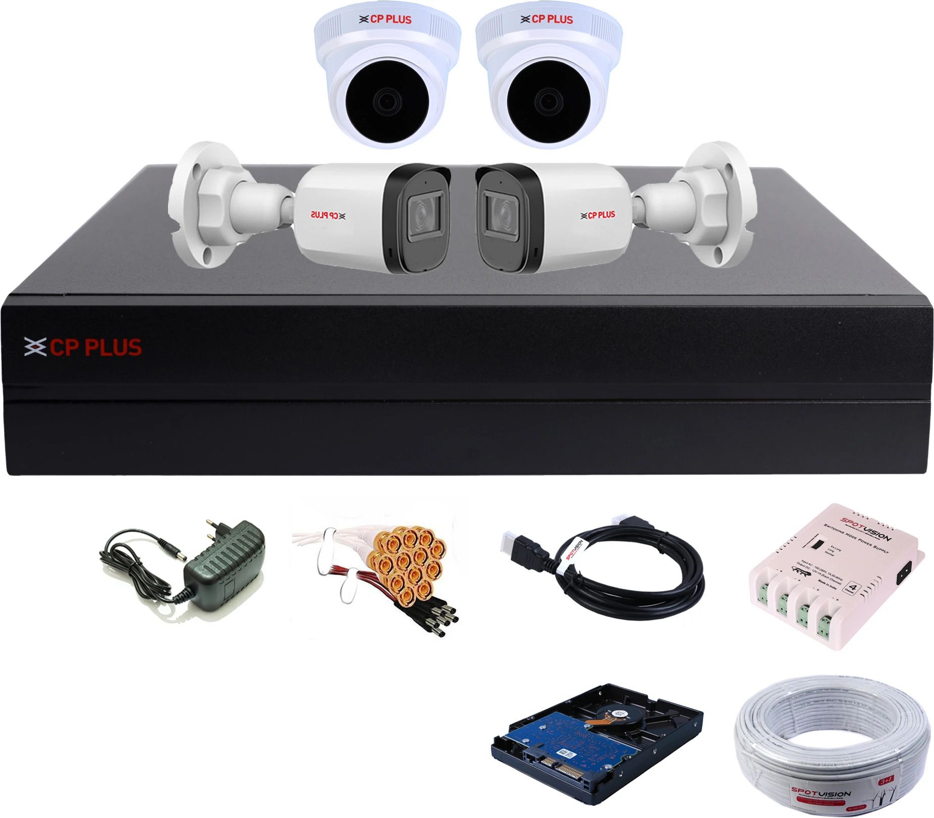 CP PLUS 4 Channel HD DVR 1080P,Higher Resolution 2.4MP HD Outdoor & Indoor,C14 Security Camera-picture-20