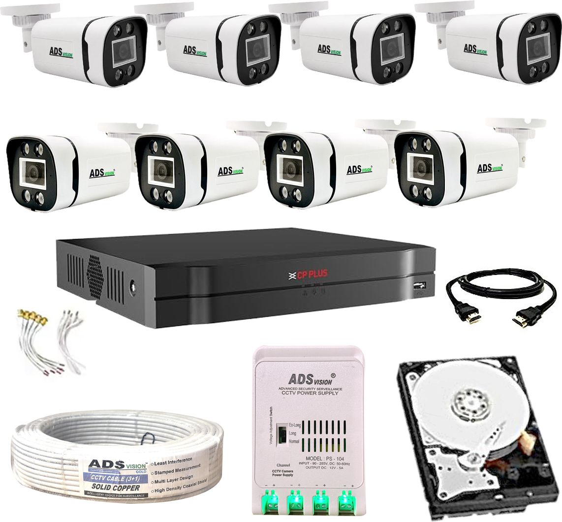 CP PLUS 8CH. Hybrid DVR, 8Bullet CAMERA COLOUR Vu NIGHT VISION AUDIO COMBO With 1TB HDD Security Camera-picture-23