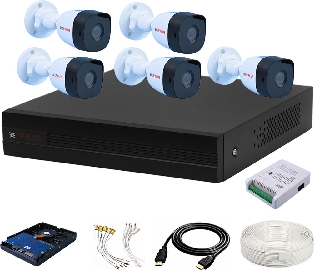 CP PLUS 8 Channal HD DVR 1080p 1Pcs,Outdoor Camera 2.4 MP 5Pcs, Hard Disk, Security Camera-picture-14