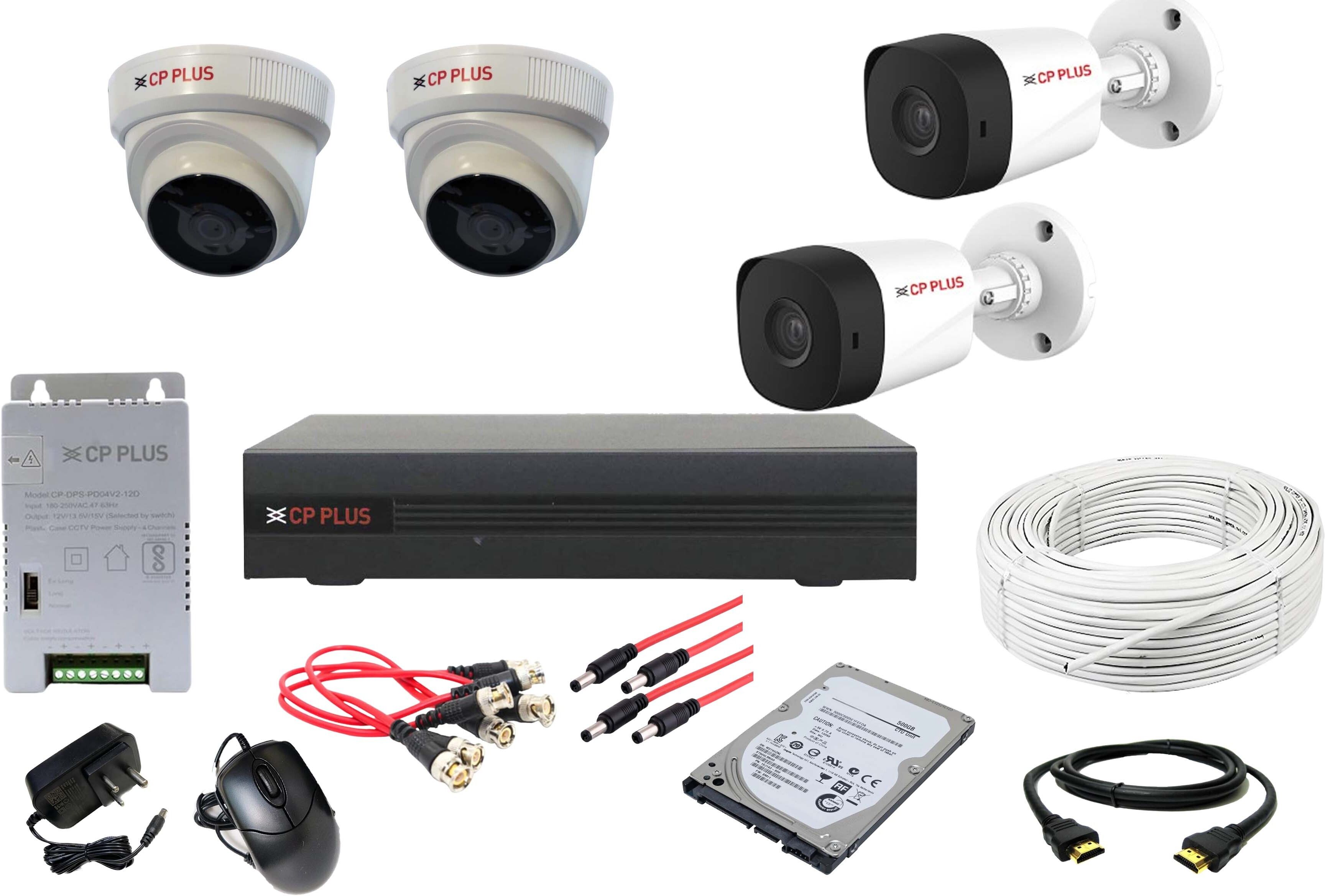 CP PLUS FULL HD DVR 1080p 1Pcs, 2INDOOR 2 OUT DOOR 2.4MP 1080P CAMERA FULL COMBO SET Security Camera-picture-19