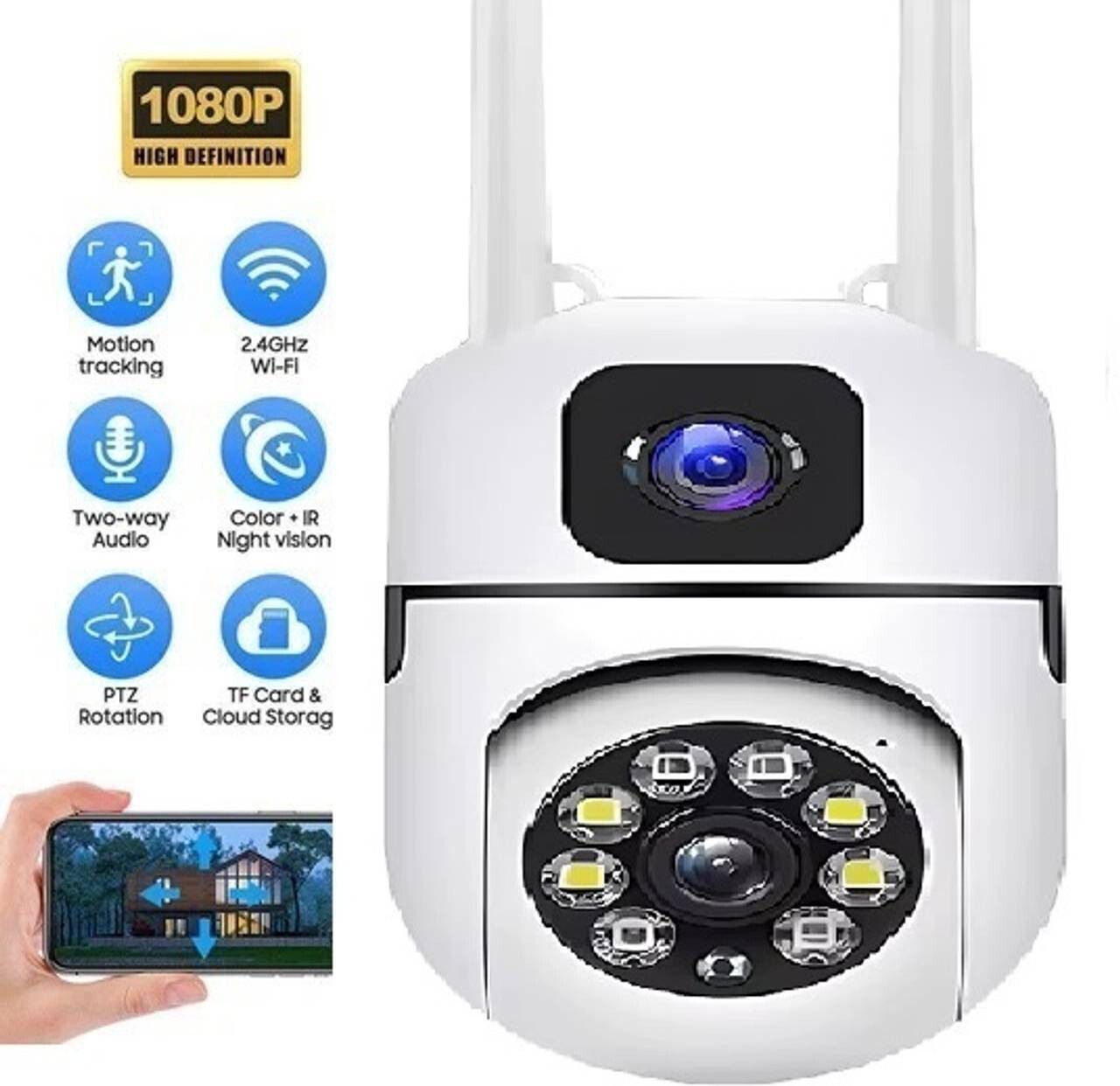 SNARIOVSN WiFi 4MP HD Dual Lens Camera | Motion Sensor | Night Vision | Two-Way Audio Security Camera-picture-17