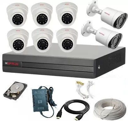 CP PLUS 8 Channel HD DVR 1Pcs, Outdoor Camera 2Pcs, Indoor Camera 6Pcs 2.4 MP, 1 TB HDD Security Camera-picture-14