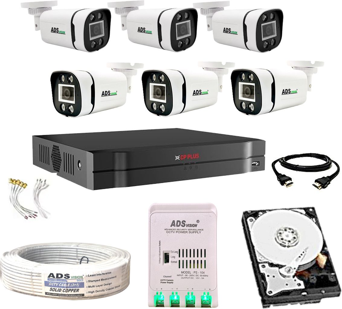 CP PLUS 8CH Hybrid DVR 6Bullet CAMERA COLOUR VU NIGHT VISION WITH AUDIO COMBO With 1TB Security Camera-picture-41