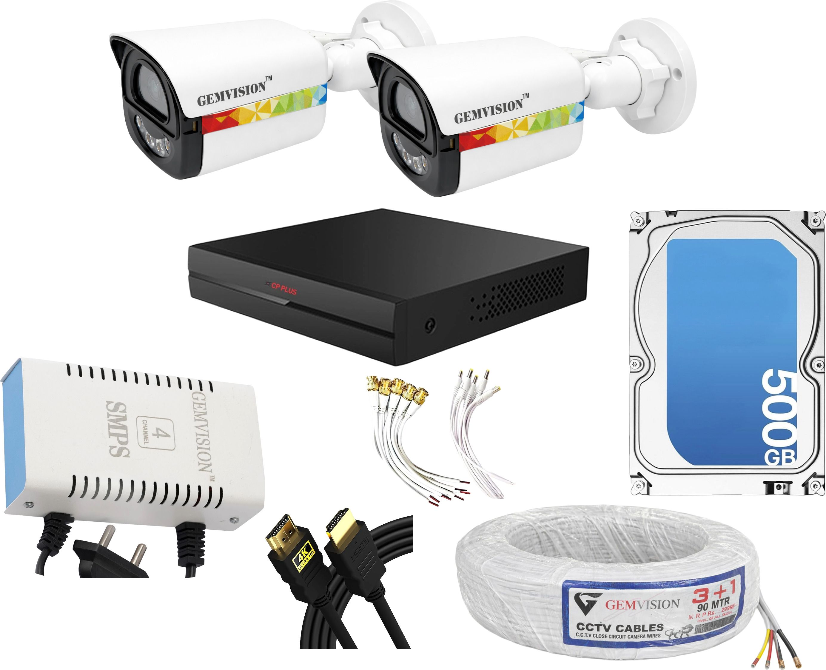CP PLUS 3MP Color Night Vision CCTV Camera Kit 2 Outdoor Camera color Vu With Audio Security Camera-picture-17