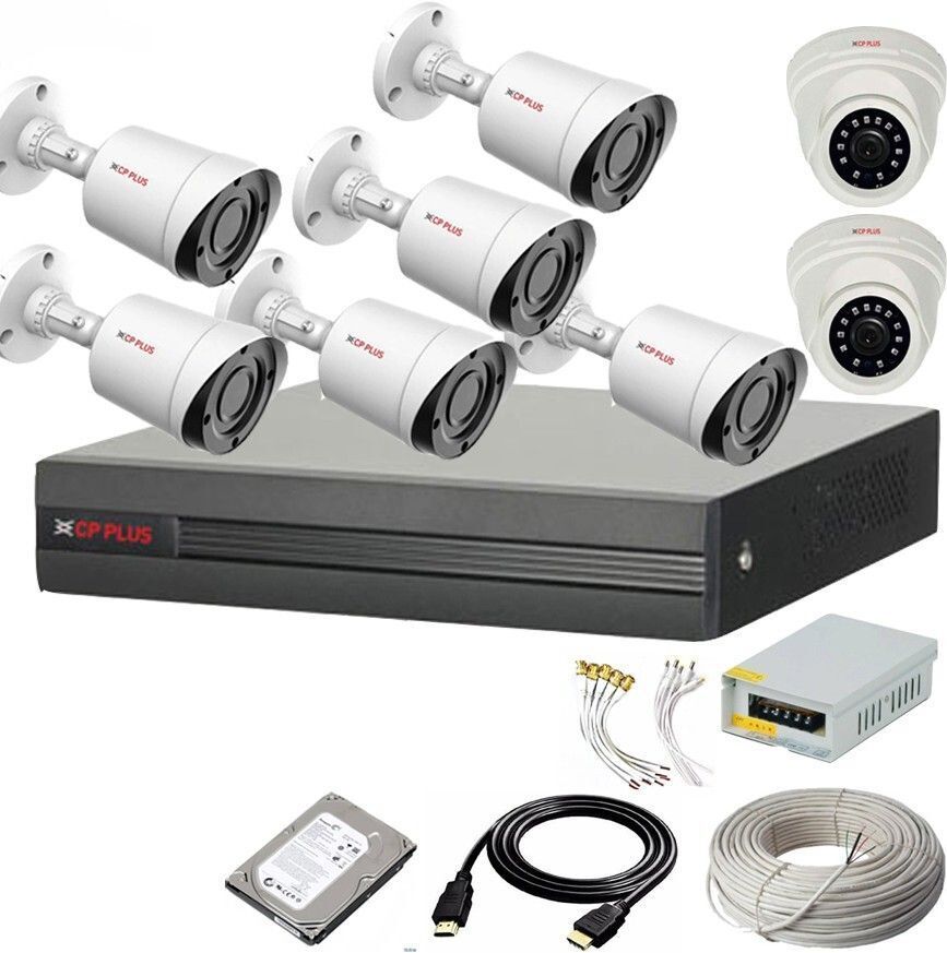 CP PLUS 8 Channal HD DVR,Outdoor Camera 2.4 MP 6Pcs,Indoor Camera 2.4 MP 2Pcs, Security Camera-picture-20