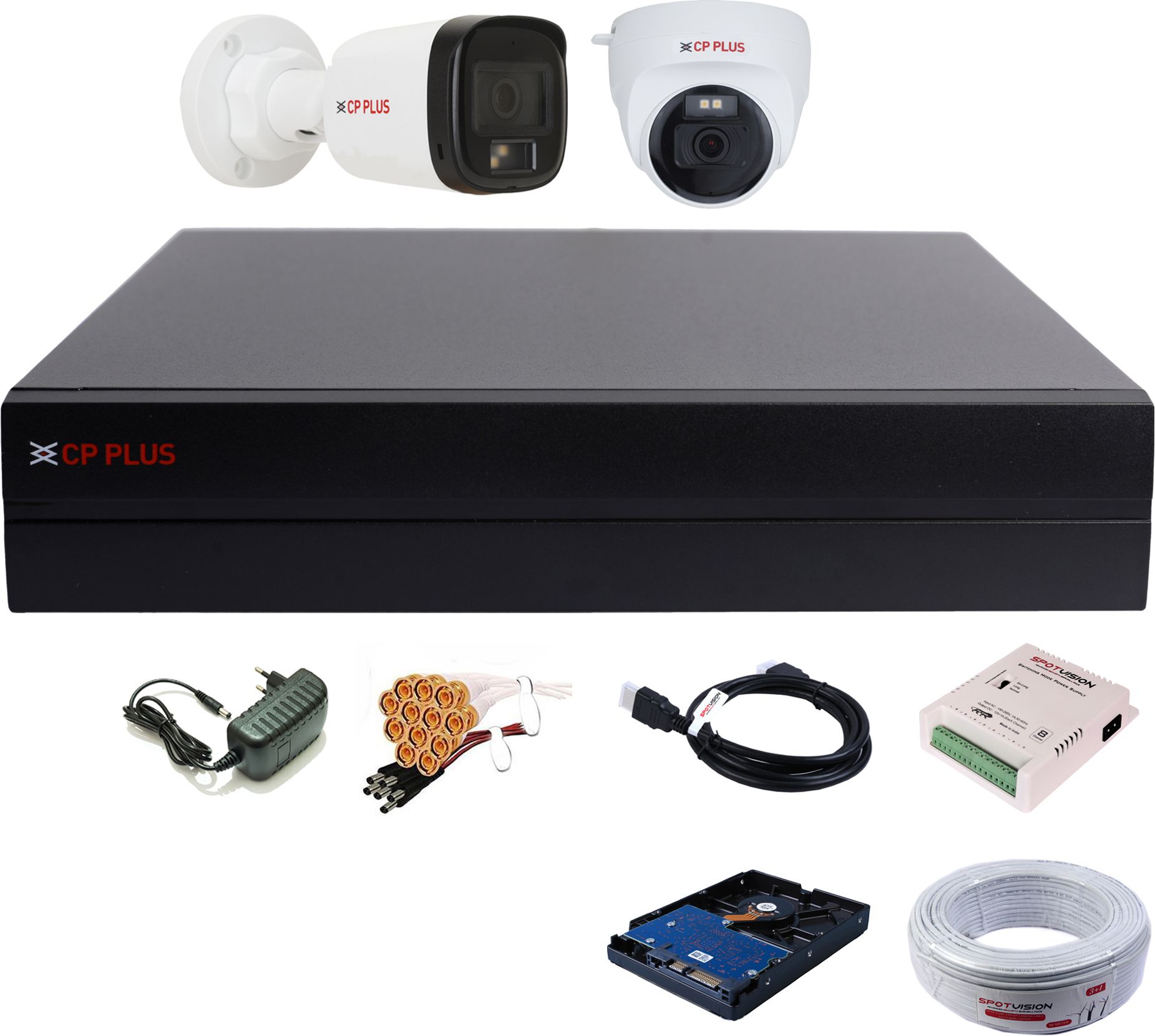 CP PLUS 4 Channel HD DVR 1080P,Color Nightvision Audio 2.4MP Outdoor & Indoor Cameras,14 Security Camera-picture-17