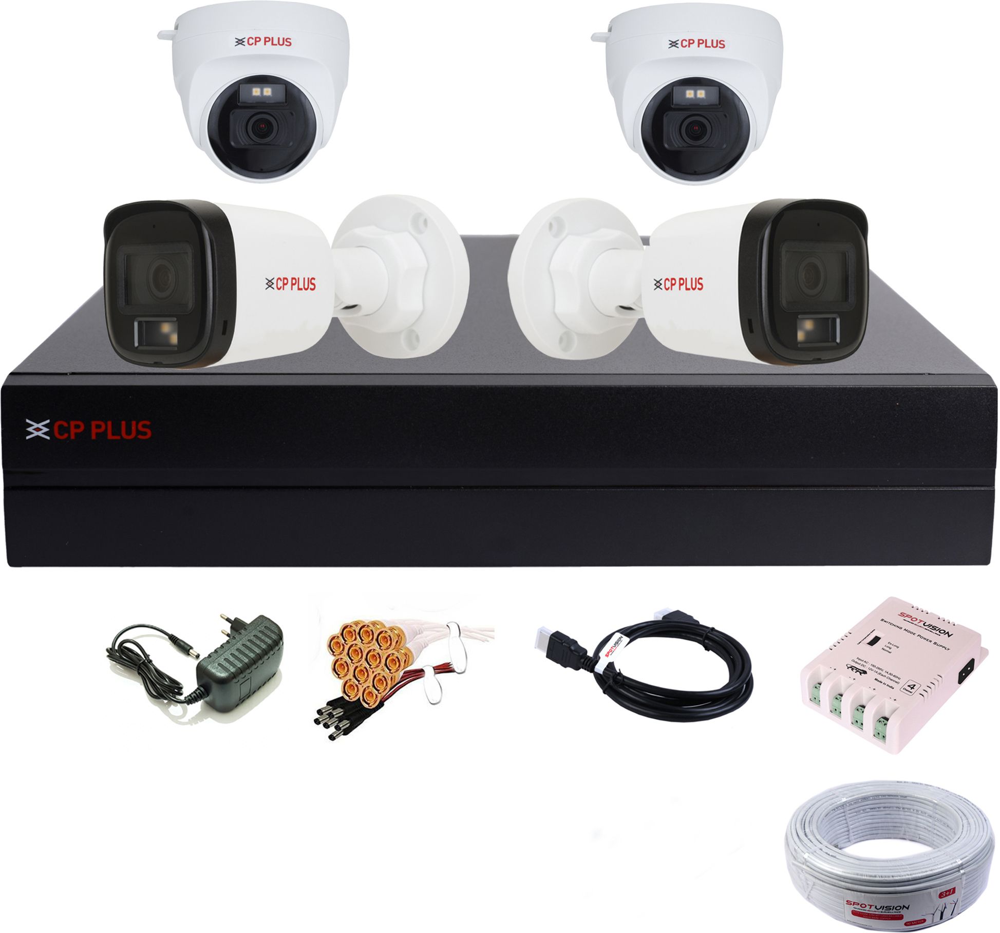CP PLUS 4 Channel HD DVR 1080P,Color Nightvision With Audio IP67 2.4MP Outdoor& Indoor Security Camera-picture-16